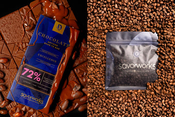 Steaming hot latte and rich hot chocolate on a rainy monsoon day for The Tribune article by Savorworks co-founder