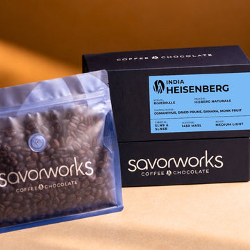 Savorworks Heisenberg Season 7 - Riverdale Estate Iceberg Natural coffee fermented with rose petals.